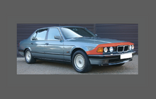 BMW 7-Series (Type E32) 1986-1994, Bonnet & Wings CLEAR Paint Protection CLASSIC