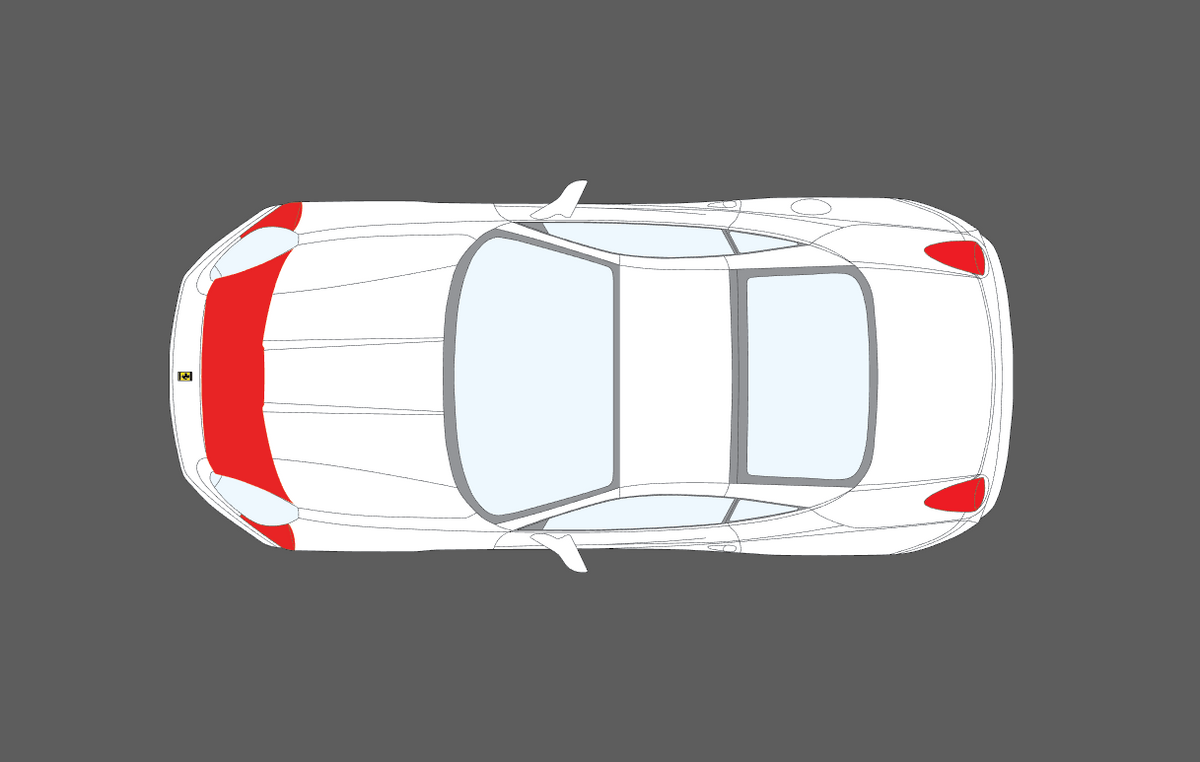 Ferrari California 2008-2014, Bonnet & Wings CLEAR Paint Protection