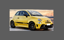 Fiat 500 595 Abarth 2016-, Front Bumper CLEAR Paint Protection