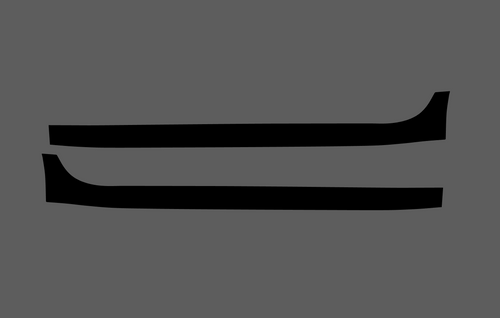 Jaguar XF Standard (Gen 1, Type X250) 2007-2015 Side Sill Skirt CLEAR Paint Protection