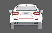 Maserati Ghibli (M157) 2013-, Rear Bumper Upper CLEAR Paint Protection