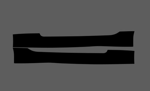 Mercedes-Benz SLK 55 AMG (R171) 2004-2010 Side Sill Skirts CLEAR Paint Protection