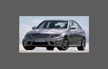 Mercedes-Benz C Class C63 AMG (W204) 2007-2011 Side Sill Skirt Trims CLEAR Paint Protection