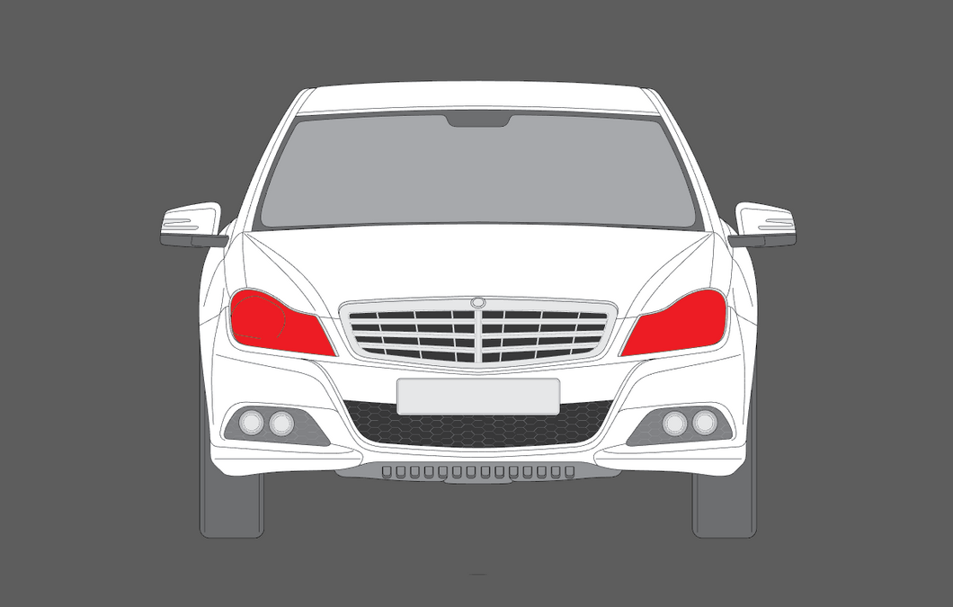 Mercedes Benz C Class C63 AMG W204 2011 2014 Headlights CLEAR