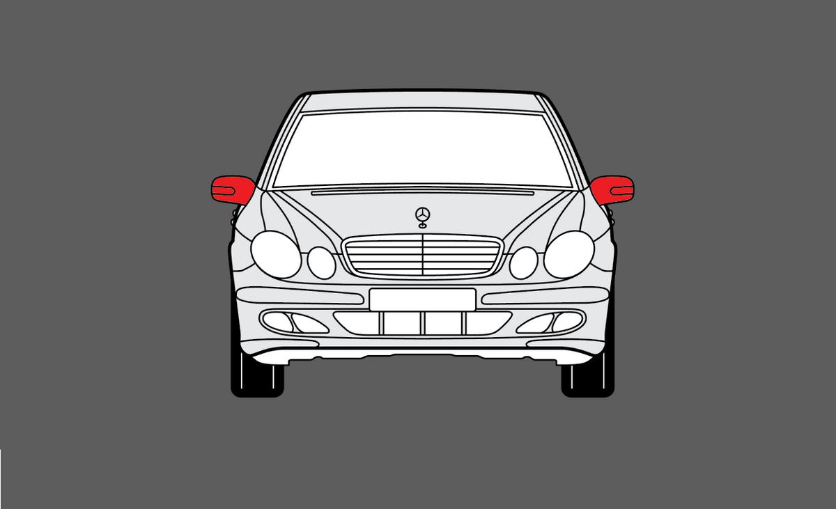 Mercedes-Benz E Class (W211) Door Mirror Covers CLEAR Paint Protection