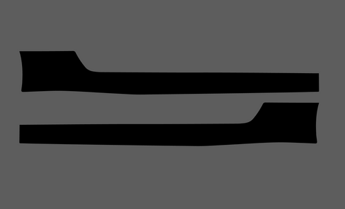 Nissan 370Z (2009-2014) Standard Side Sill Skirt Trims CLEAR Paint Protection