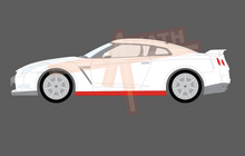 Nissan GTR (R35) 2007-Present, Side Sill Skirt Trims CLEAR Paint Protection