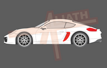 Porsche Cayman GT4 981 (2012-2016), Rear Sill Skirt Vents CLEAR Paint Protection