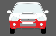 Subaru Impreza WRX 2002-2005, Front Bumper CLEAR Paint Protection