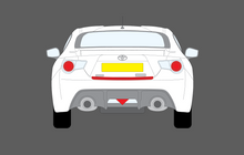 Subaru BRZ 2012-Present, Rear Bumper Upper CARBON FIBRE EFFECT Scratch Protection
