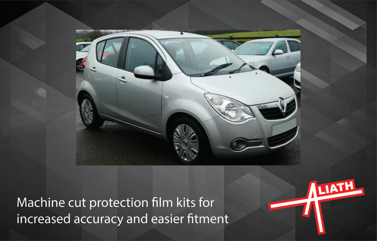 Vauxhall Agila 2008-2015, Rear Bumper Upper BLACK TEXTURED Paint Protection