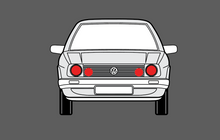 Volkswagen Golf (MK2) 1983-1992, Twin Headlights CLEAR Stone Protection. CLASSIC