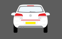 Volkswagen Golf MK6 (Type 5K) 2008-2013, Rear Bumper Upper CARBON Paint Protection