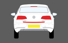 Volkswagen Passat (Type B7) 2010-2015, Rear Bumper CLEAR Scratch Protection