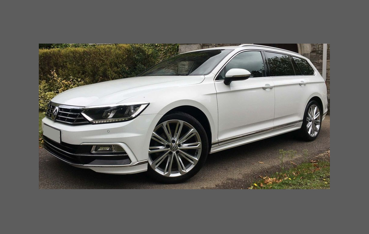 Volkswagen Passat Estate (Type B8) 2015-2020, Rear Bumper BLACK Scratch Protection