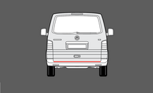 Volkswagen Transporter / Caravelle (Type T5) 2002-2009, Rear Bumper Upper BLACK TEXTURED Paint Protection