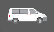 Volkswagen Caravelle (Type T6) 2016- , Door Handle Cups CLEAR Paint Protection
