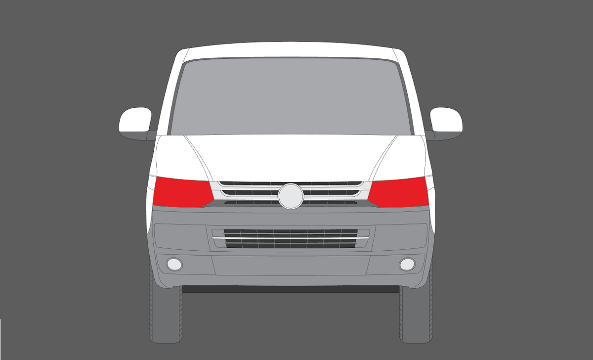 Volkswagen Transporter (Type T6) 2016-2019, Headlights CLEAR Stone Protection