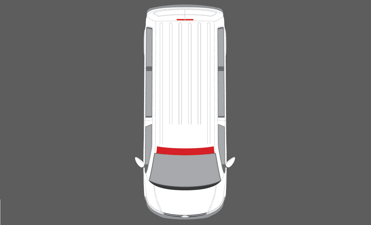 Volkswagen Caravelle (Type T6) 2016- , Roof Front Section CLEAR Stone Protection