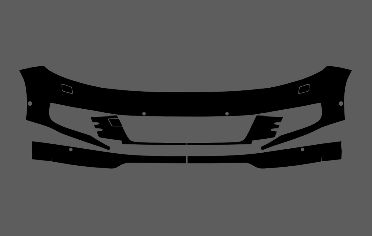 Volkswagen Tiguan R 2012-2016, Front Bumper CLEAR Paint Protection