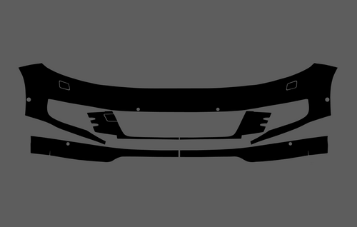 Volkswagen Tiguan R 2012-2016, Front Bumper CLEAR Paint Protection
