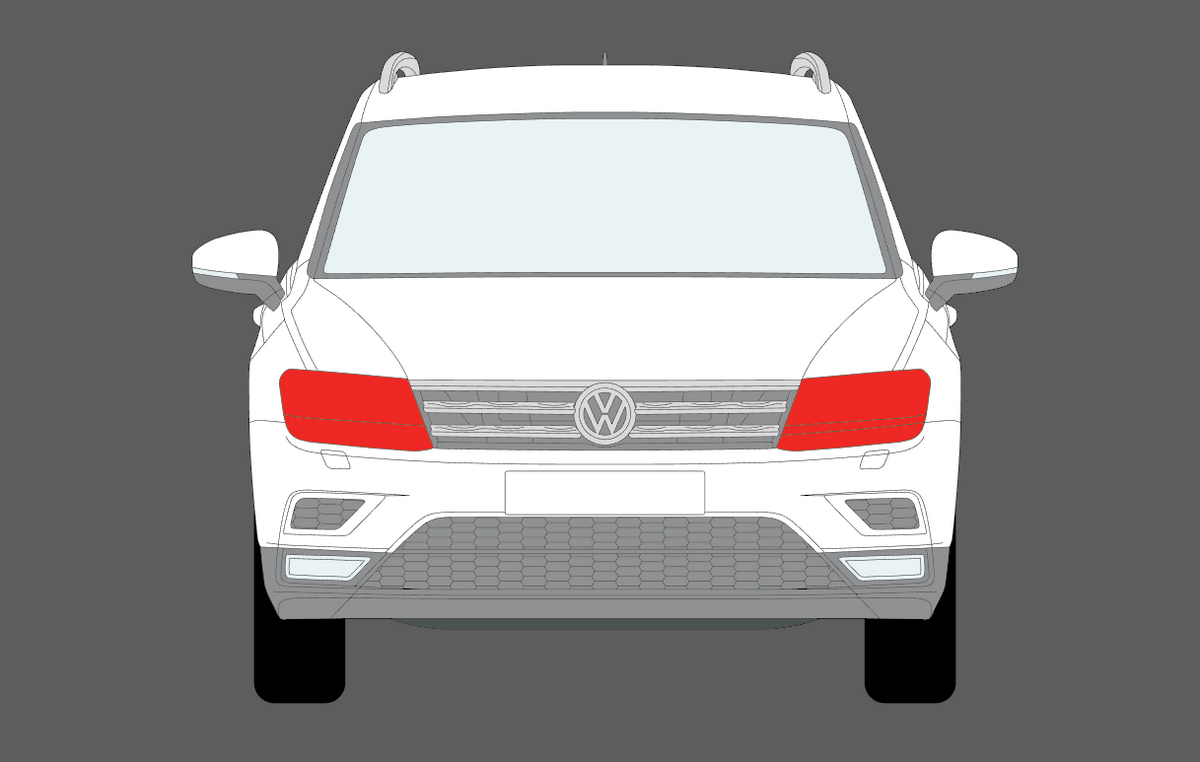 Volkswagen Tiguan 2012-2016, Headlights CLEAR Stone Protection