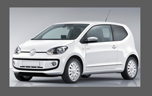 Volkswagen Up 2011- , Rear Bumper Upper CLEAR Paint Protection